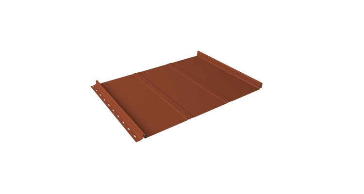 Кликфальц Line Grand Line 0.45 Drap с пленкой на замках RAL 8004 терракота