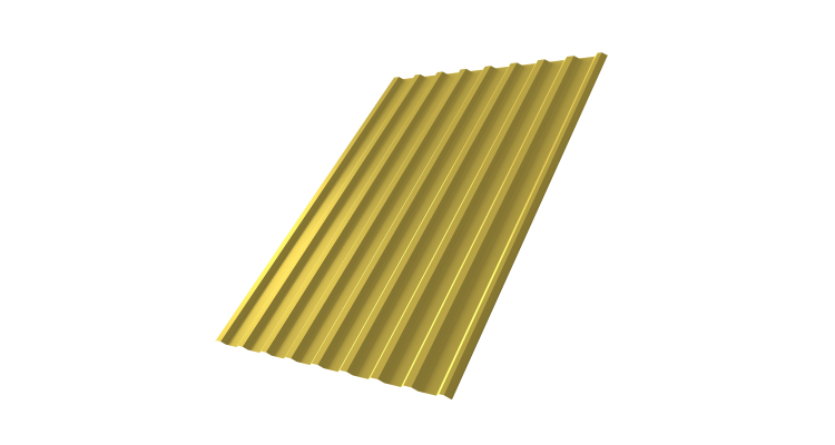 Профнастил С20R 0.45 PE RAL 1018 цинково-желтый