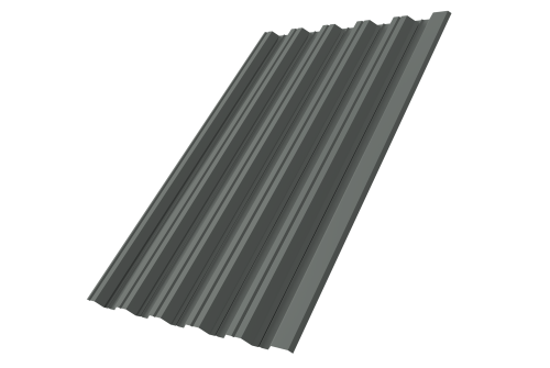 Профнастил НС35 R 0.45 PE RAL 7005 мышино серый