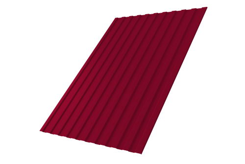 Профнастил С8А 0,45 PE RAL 3003 рубиново-красный