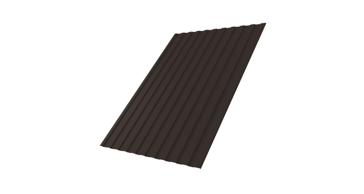 Профнастил С8А 0,45 PE-Double RR 32 темно-коричневый