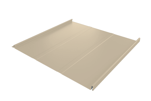 Фальц двойной стоячий Line Grand Line 0,5 Satin с пленкой на замках RAL 1015 светлая слоновая кость