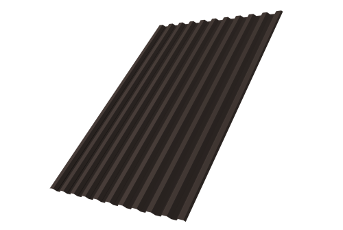 Профнастил С21R 0.45 PE-Double RR 32 темно-коричневый