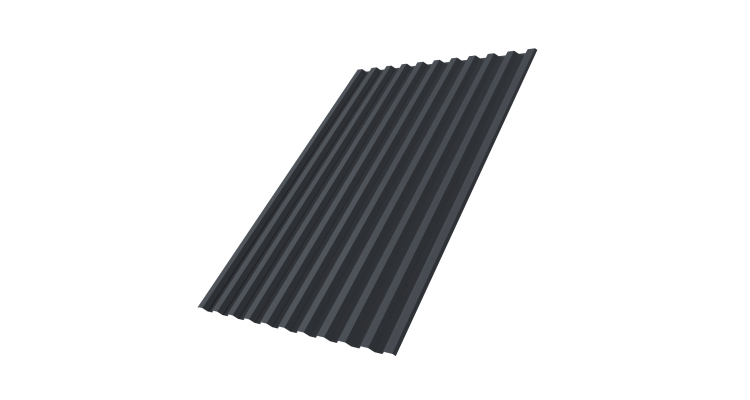 Профнастил С21R Grand Line 0,5 PurPro Matt 275 RAL 7024 мокрый асфальт