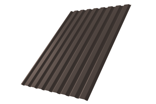 Профнастил С20A 0.45 Drap-double TX RR 32 темно-коричневый