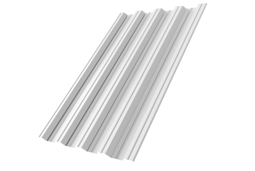 Профнастил НС44 0,7 PE RAL 9003 сигнальный белый