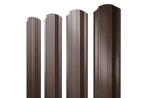 Штакетник Прямоугольный фигурный 0,45 Drap TX RAL 8017 шоколад