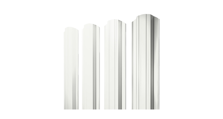 Штакетник Прямоугольный фигурный 0.5 Satin RAL 9003 сигнальный белый