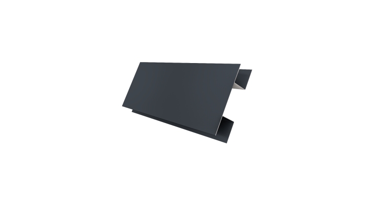 Планка H-образная Экобрус 0,5 Satin с пленкой RAL 7024 мокрый асфальт (3м)