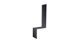 Планка примыкание боковое фальц 0,5 PE с пленкой RAL 7024 мокрый асфальт (3м)