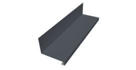 Планка примыкание нижнее к трубе фальц 0,45 Drap TR RAL 7024 мокрый асфальт (2м)