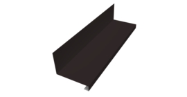 Планка примыкание нижнее к трубе для Кликфальц Pro Grand Line 0,5 Satin с пленкой RAL 9005 черный (2м)