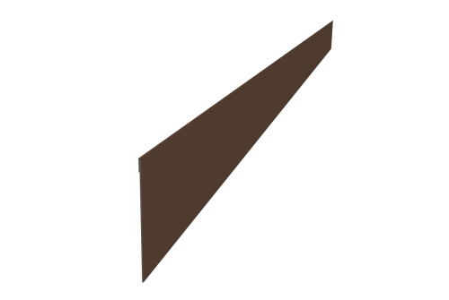 Ламель забора жалюзи Palermo стартовая/финишная для калиток и ворот 0,5 Satin RAL 8017 шоколад