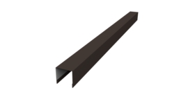 Планка вертикальная лицевая для забора жалюзи Palermo 0,5 Rooftop Бархат RR 32 темно-коричневый (2,5м)