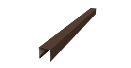 Планка вертикальная лицевая для забора жалюзи Palermo 0,45 Drap TX RAL 8017 шоколад (3м)