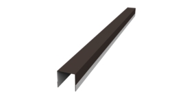 Планка вертикальная обратная для забора жалюзи Palermo 0,45 Drap ST RR 32 темно-коричневый (1,8м)