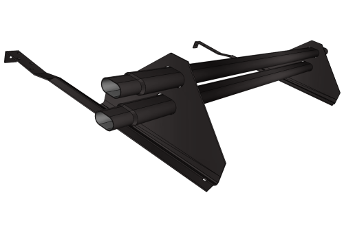 Снегозадержатель трубчатый для натуральной черепицы Стандарт RR 32 1м (профиль до 50мм)