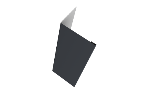 Нащельник для калиток и ворот 25х35 жалюзи Milan, Tokyo, Palermo 0,5 Drap RAL 7024 мокрый асфальт (L2,5)