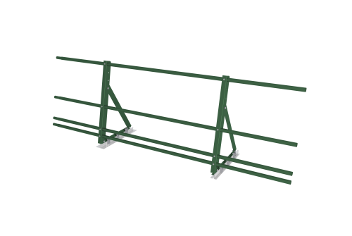 Ограждение кровельное со снегозадержателем на фальц Optima 0,65х2м RAL 6002
