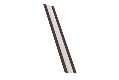 Крепежная планка жалюзи Milan, Milan Slim, Tokyo 0,5 Satin RAL 8017 шоколад (2м)