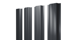 Штакетник П-образный A с прямым резом 0,5 Velur X RAL 7024 мокрый асфальт